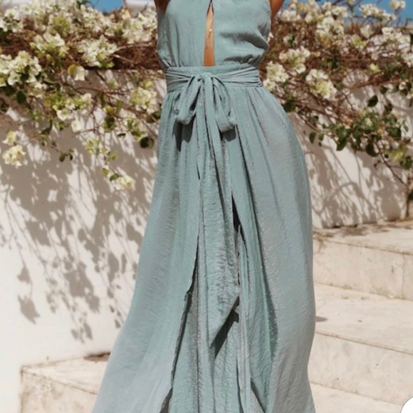 Hello Molly | Dresses | Hello Molly Sea Foam Green Key Hole Cutout Maxi  Dress Worn Once | Poshmark